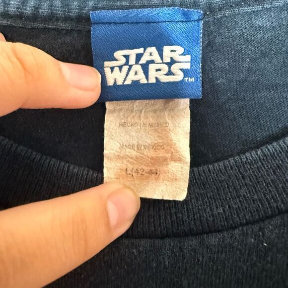 Star Wars Black Short Sleeve Expressions of Darth Vader T-shirt Size L Vintage - Picture 8 of 11